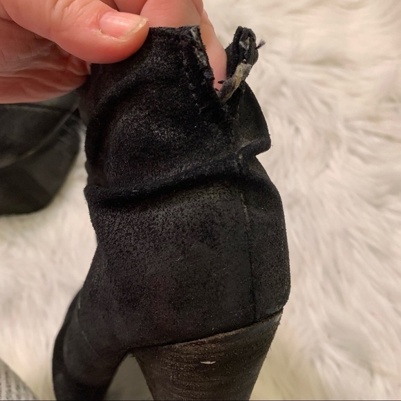 Elizabeth and James Reese Scrunch Heeled Black Boots - Picture 7 of 14